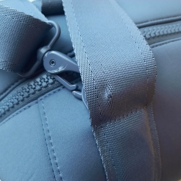 DAGNE DOVER Landon Ash Blue Neoprene Duffle Work Tote Gym Office Carry-On Travel - Picture 16 of 16